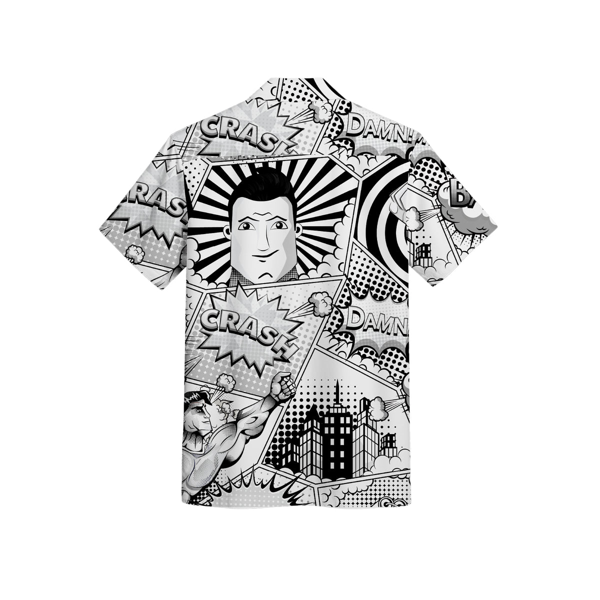 Comic Chaos - Relaxed Cuban Collar Shirt