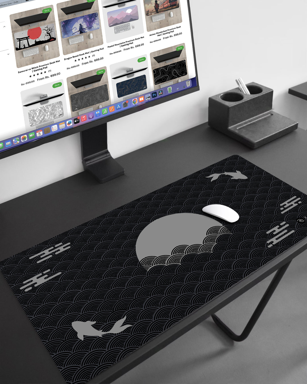 Tsuki to Koi Premium Desk Mat | Gaming Pad
