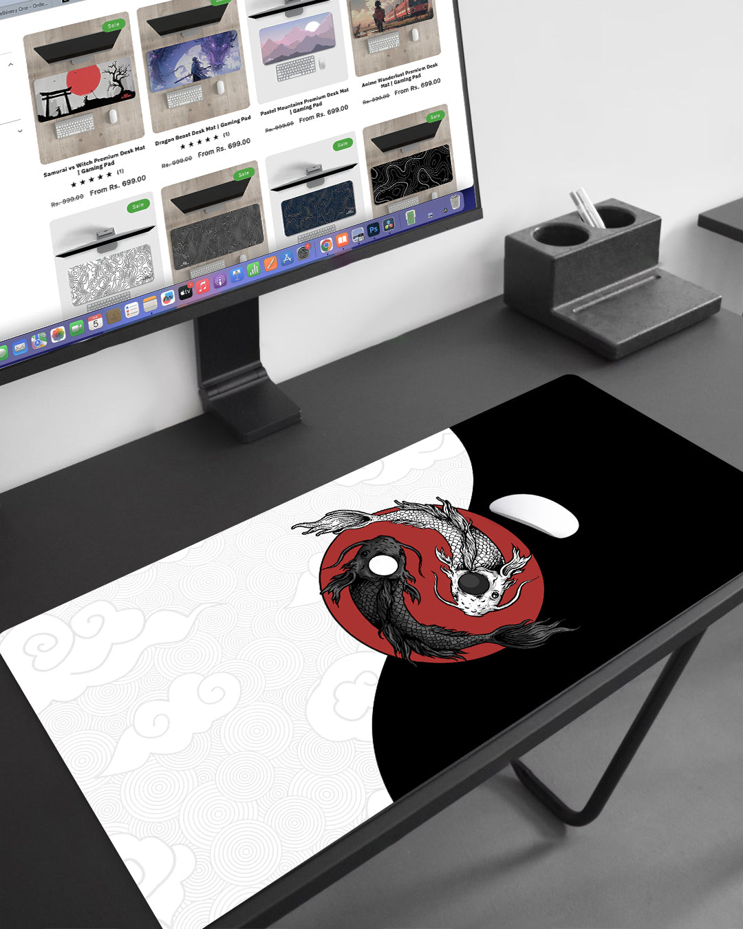 Yin Yang Serenity Premium Desk Mat | Gaming Pad