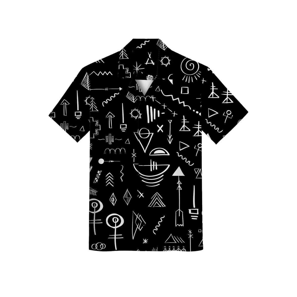 Nomad Script - Relaxed Cuban Collar Shirt