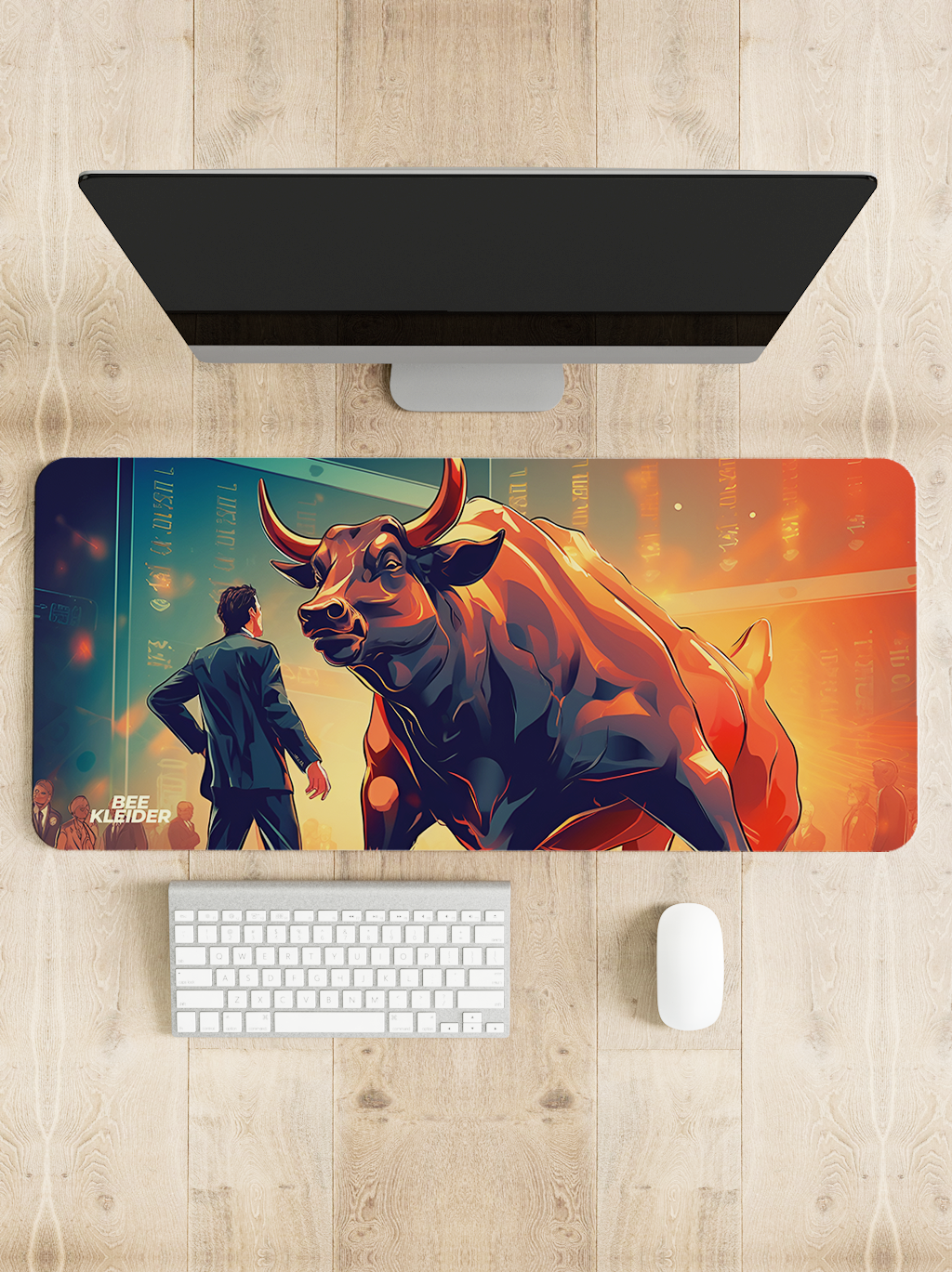 Stock Market Bull Premium Desk Mat | Gaming Pad