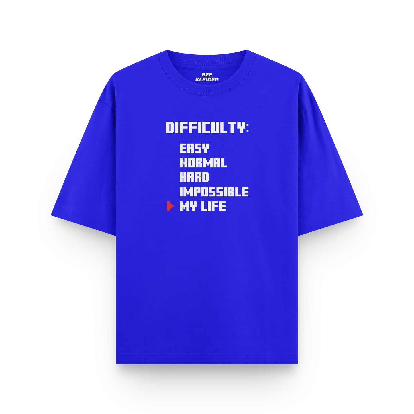 Gamer Life Level Difficulty Oversized T-shirt