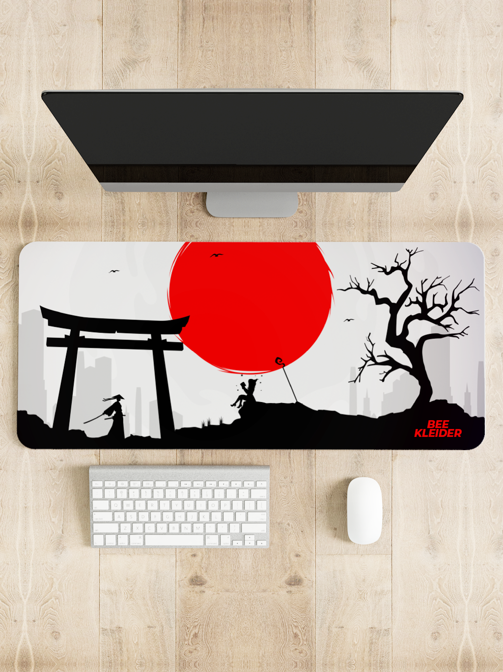 Samurai vs Witch Premium Desk Mat | Gaming Pad