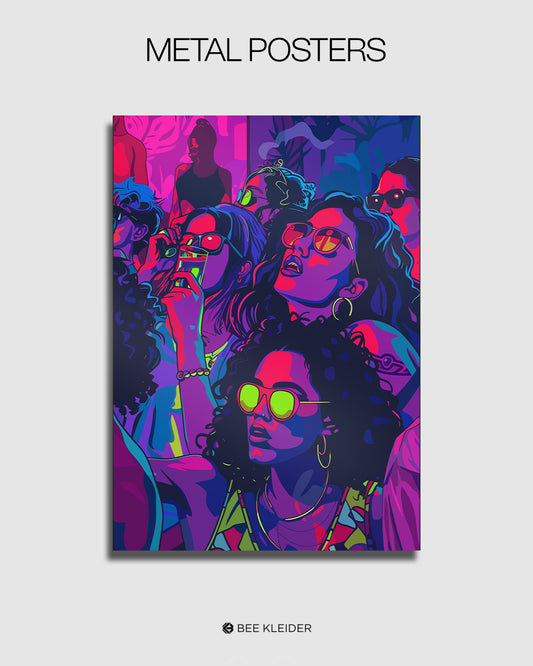 Urban Pop Party Metal Poster