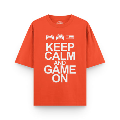 Keep Calm and Game On Oversized T-shirt