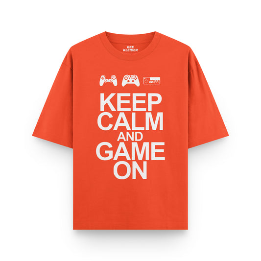 Keep Calm and Game On Oversized T-shirt