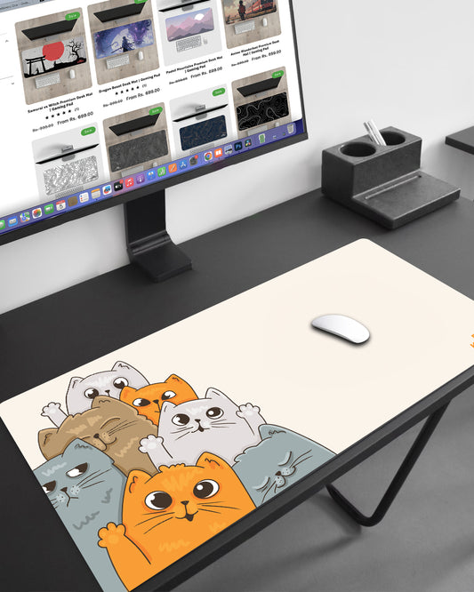 Cats Premium Desk Mat | Gaming Pad