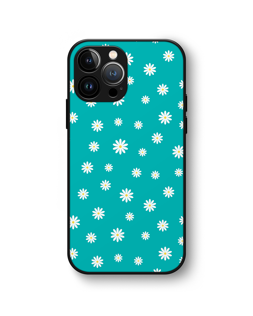 Daisy Floral Glass Case for iPhone