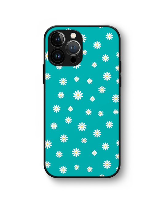 Daisy Floral Glass Case for iPhone