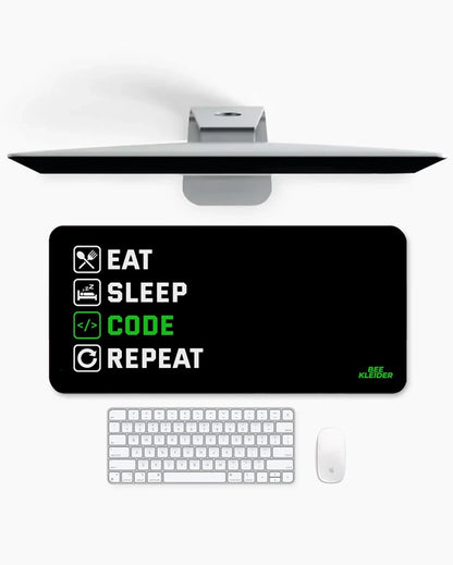 Eat Sleep Code Repeat Premium Desk Mat | Gaming Pad