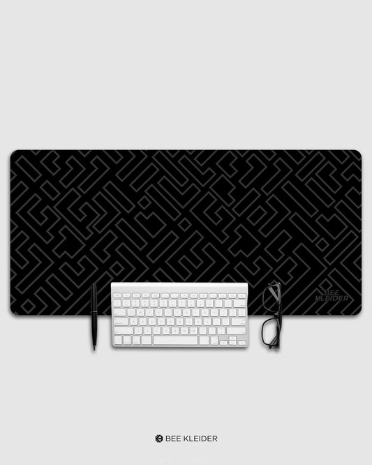 Monochrome Tetris Premium Desk Mat | Gaming Pad