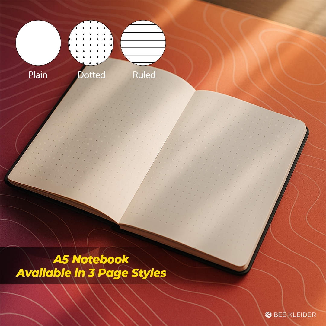 Morning Glow Vegan Leather Desk Mat & A5 Notebook Combo