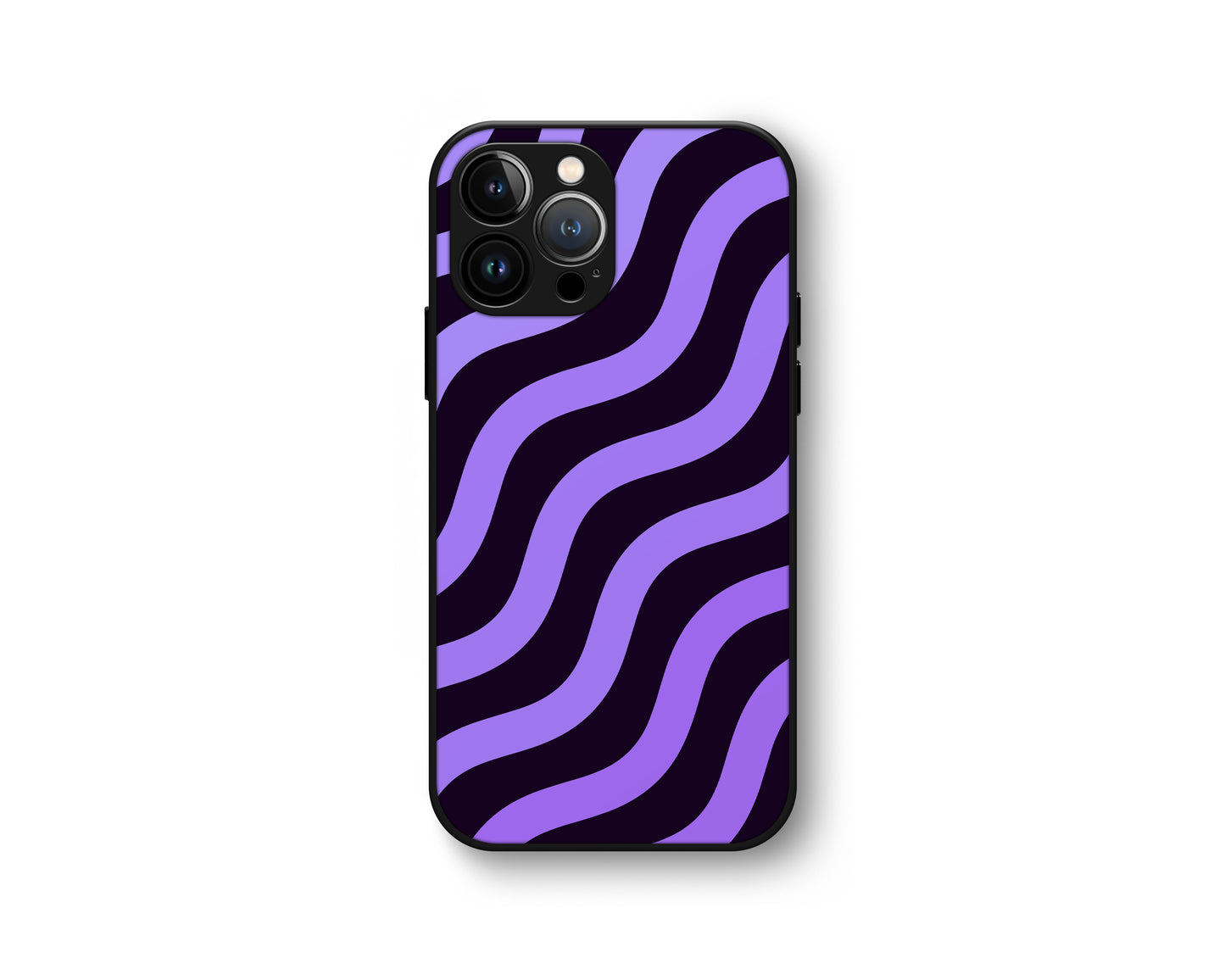 Purple Noir Wave Glass Case for iPhone