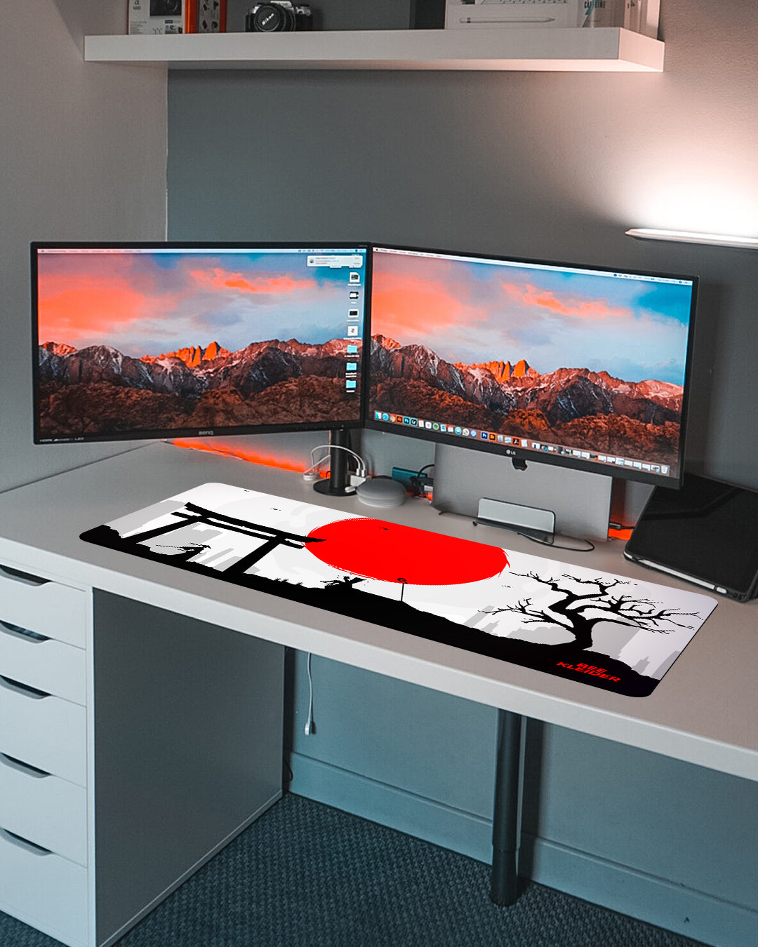 Samurai vs Witch Premium Desk Mat | Gaming Pad