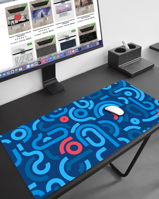 Sapphire Abstract Premium Desk Mat | Gaming Pad