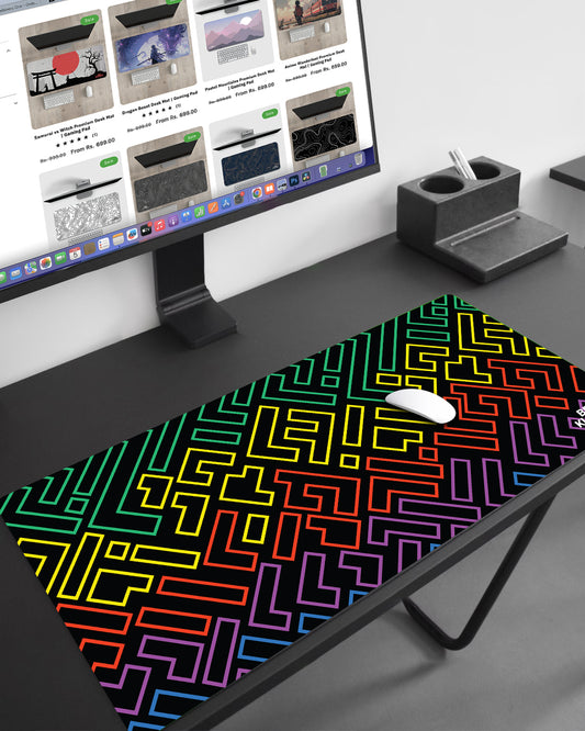 Tetris Pattern Premium Desk Mat | Gaming Pad