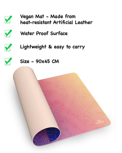 Morning Glow Vegan Leather Desk Mat & A5 Notebook Combo